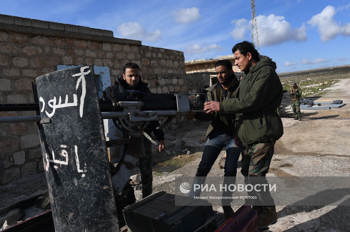 Позиции сирийской армии и ополчения в районе Алеппо