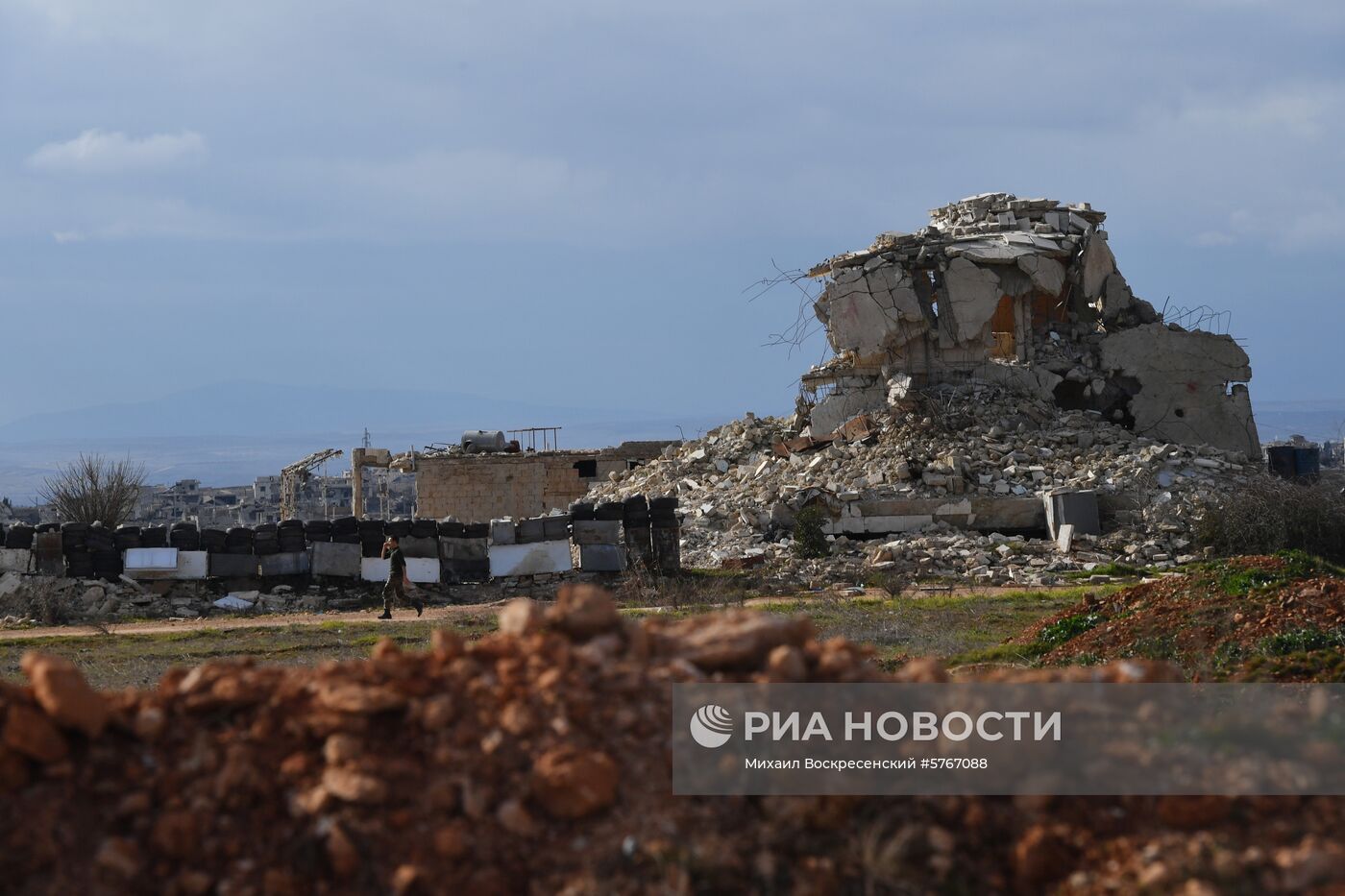 Позиции сирийской армии и ополчения в районе Алеппо