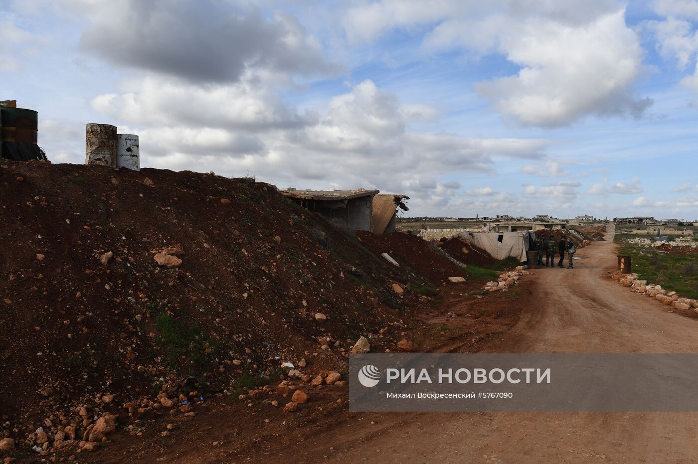 Позиции сирийской армии и ополчения в районе Алеппо