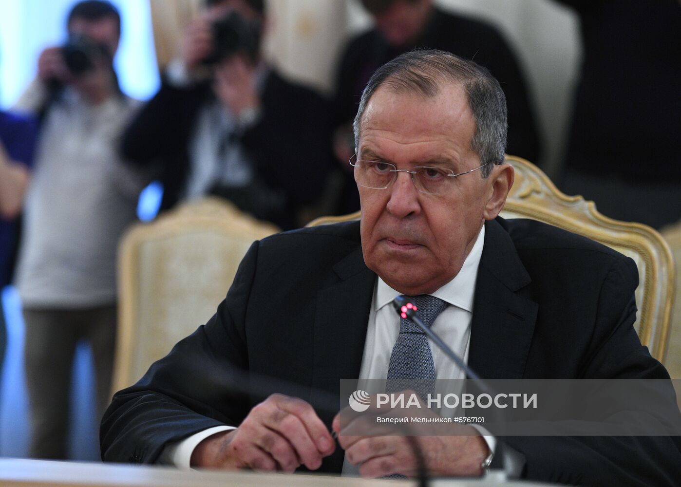 Встреча глав МИД РФ и Ирака С. Лаврова и Мухаммеда Али аль-Хакима