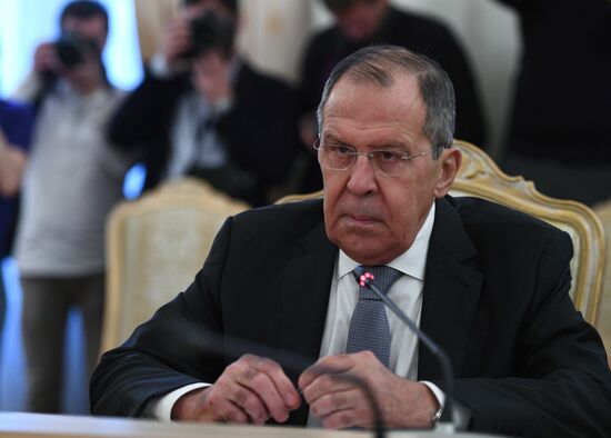 Встреча глав МИД РФ и Ирака С. Лаврова и Мухаммеда Али аль-Хакима