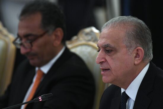 Встреча глав МИД РФ и Ирака С. Лаврова и Мухаммеда Али аль-Хакима