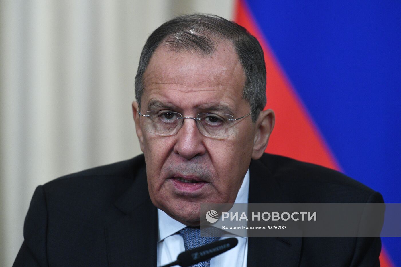 Встреча глав МИД РФ и Ирака С. Лаврова и Мухаммеда Али аль-Хакима