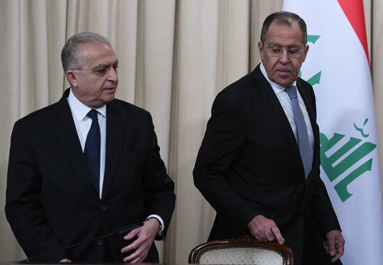 Встреча глав МИД РФ и Ирака С. Лаврова и Мухаммеда Али аль-Хакима