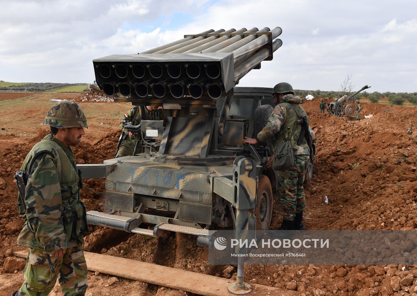 Передовые позиции сирийской армии в районе Алеппо