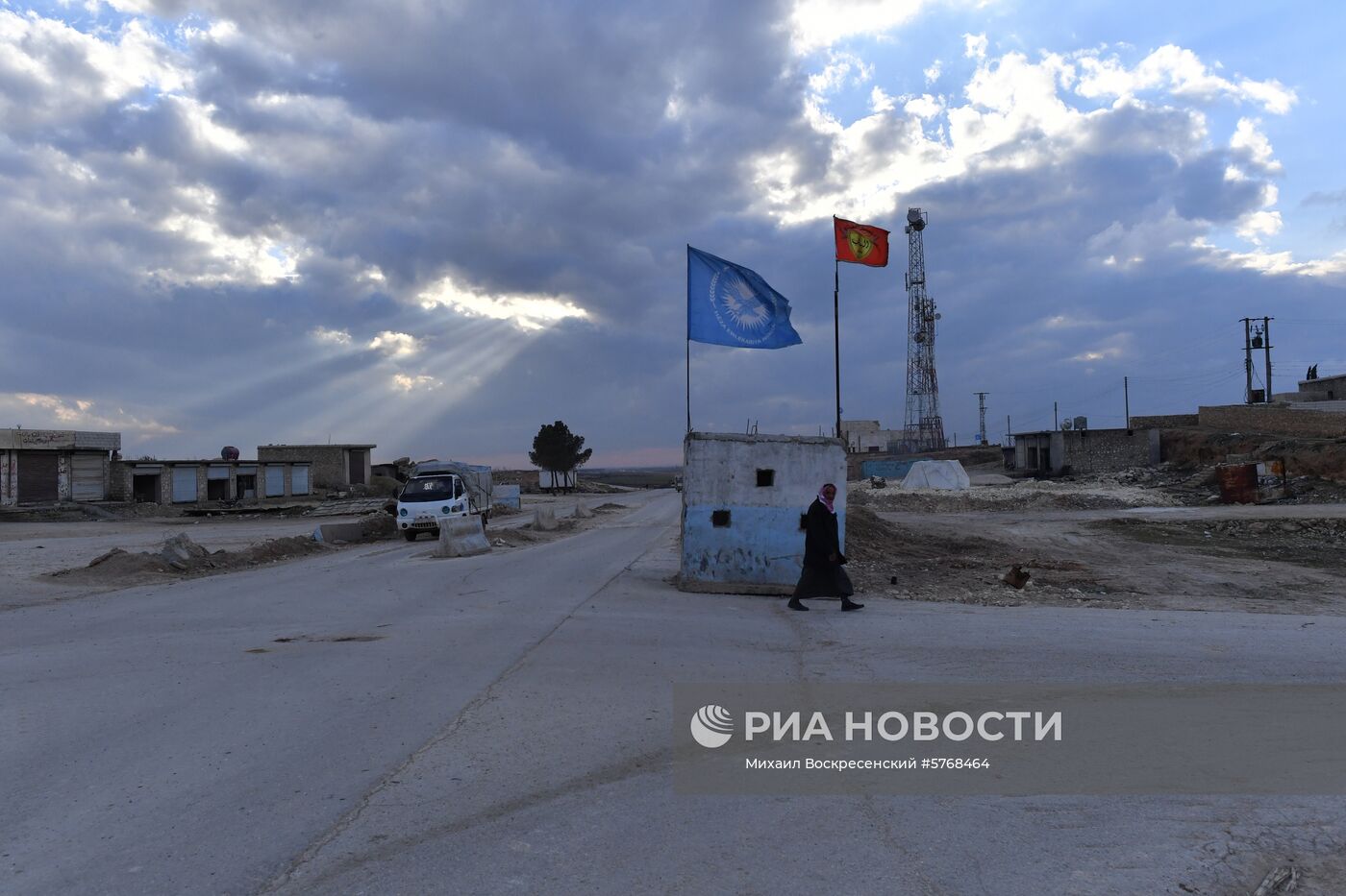 Передовые позиции сирийской армии в районе Алеппо