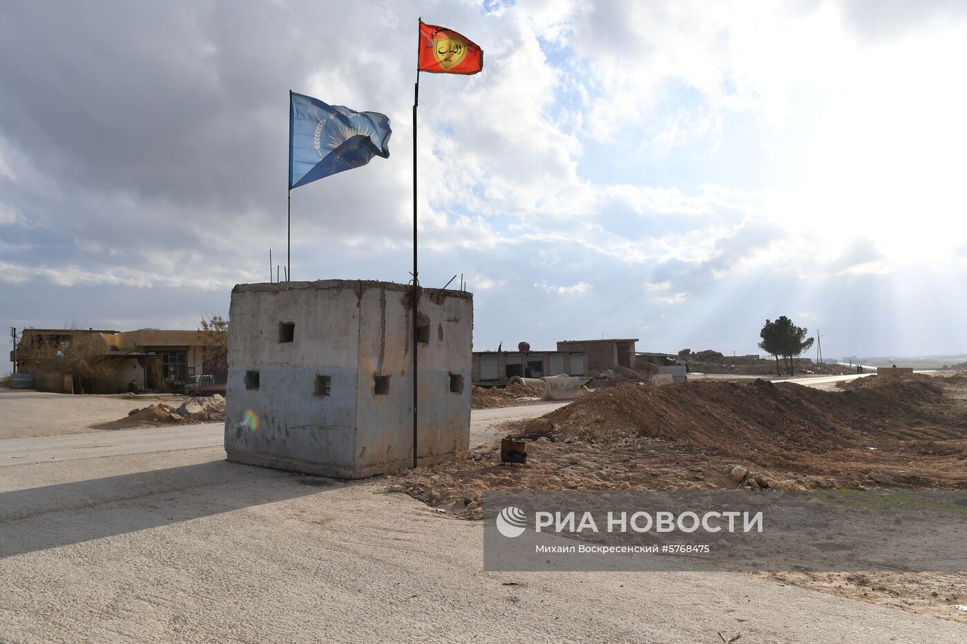 Передовые позиции сирийской армии в районе Алеппо