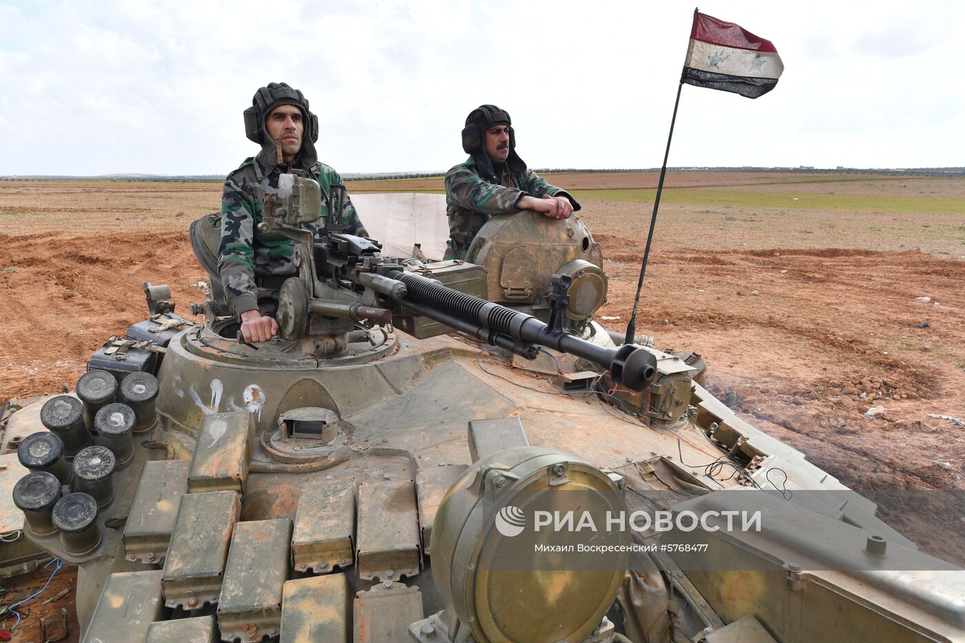 Передовые позиции сирийской армии в районе Алеппо