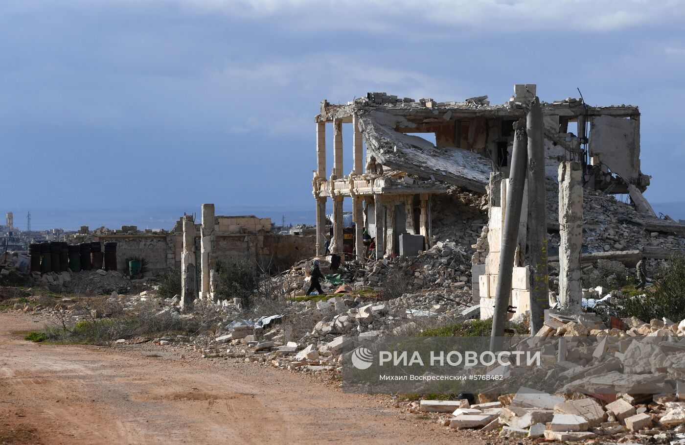 Передовые позиции сирийской армии в районе Алеппо