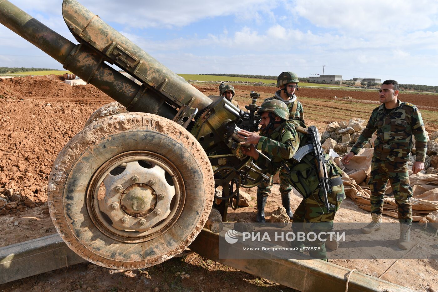 Передовые позиции сирийской армии в районе Алеппо