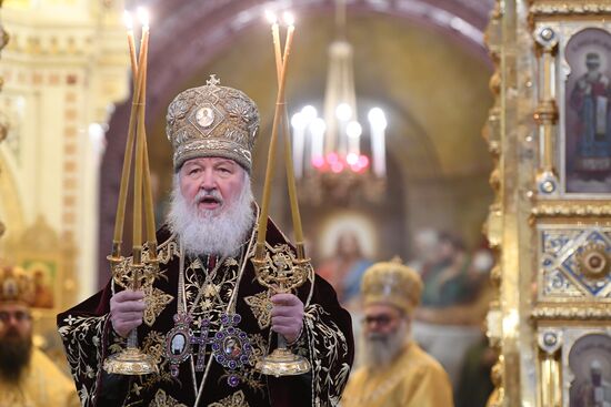 Литургия в 10-ю годовщину интронизации патриарха Кирилла