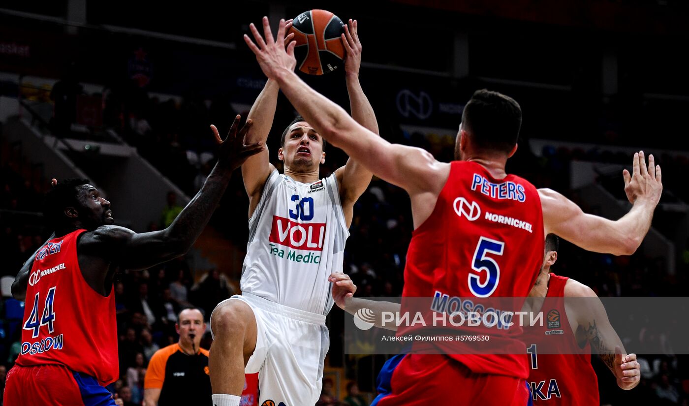 Баскетбол. Евролига. Матч ЦСКА - "Будучность"