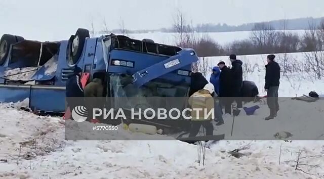 Авария с автобусом в Калужской области