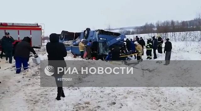 Авария с автобусом в Калужской области
