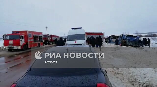 Авария с автобусом в Калужской области