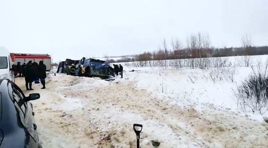 Авария с автобусом в Калужской области