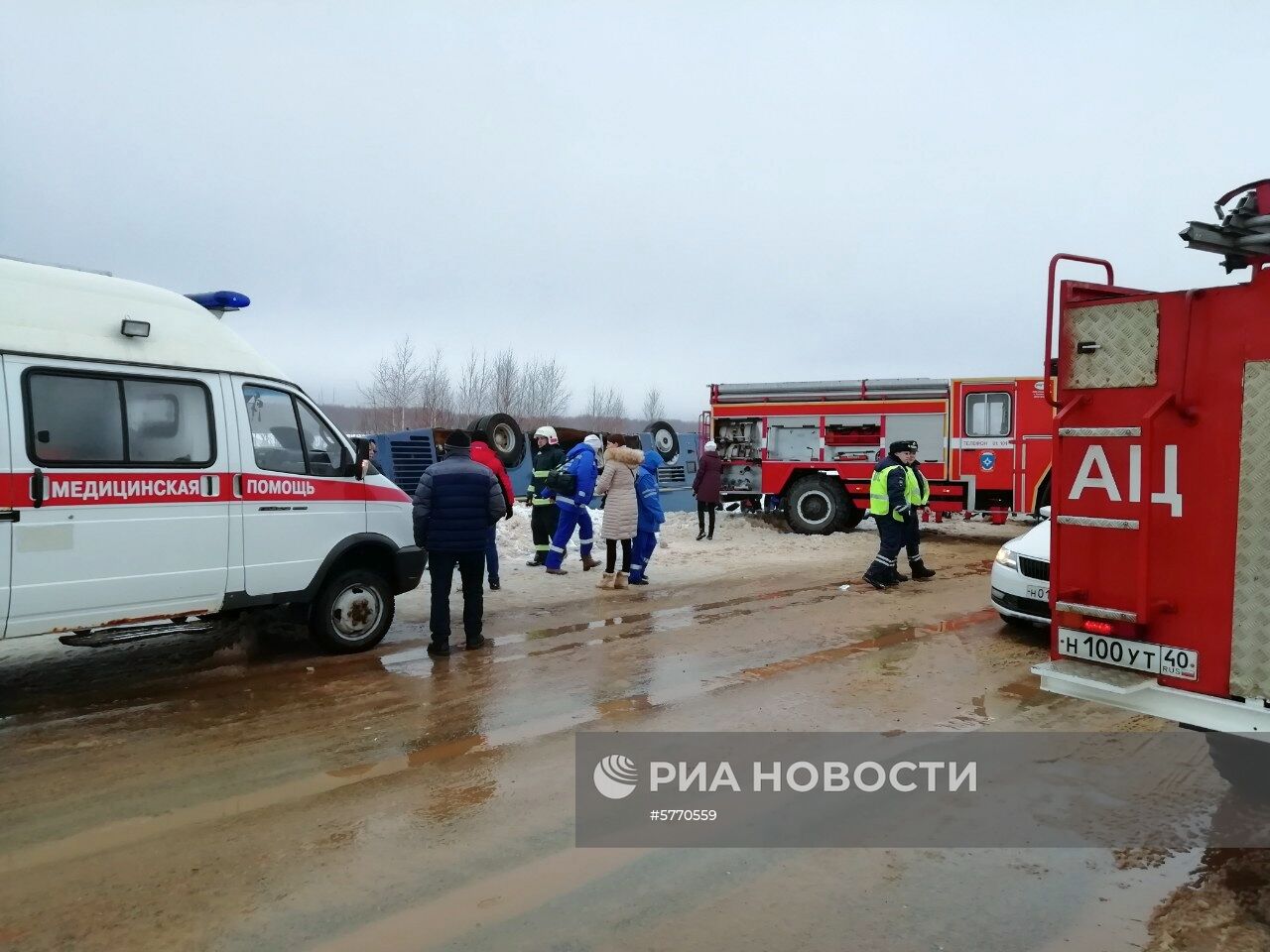 Авария с автобусом в Калужской области