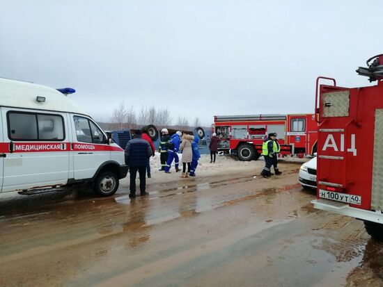 Авария с автобусом в Калужской области