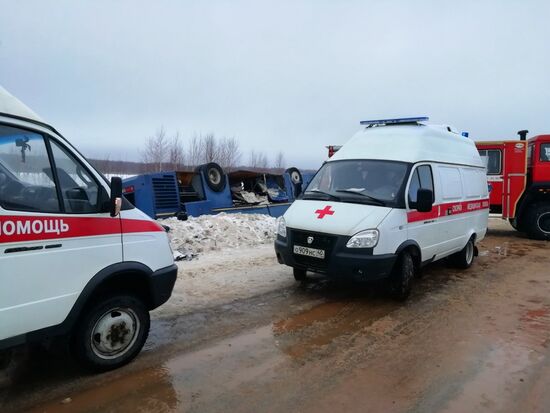 Авария с автобусом в Калужской области
