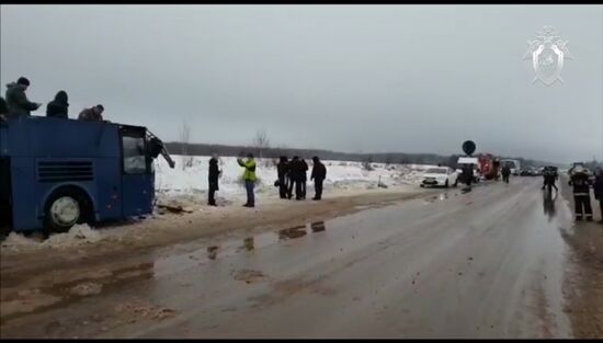 Авария с автобусом в Калужской области