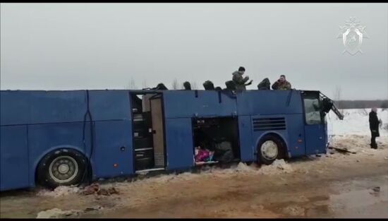 Авария с автобусом в Калужской области