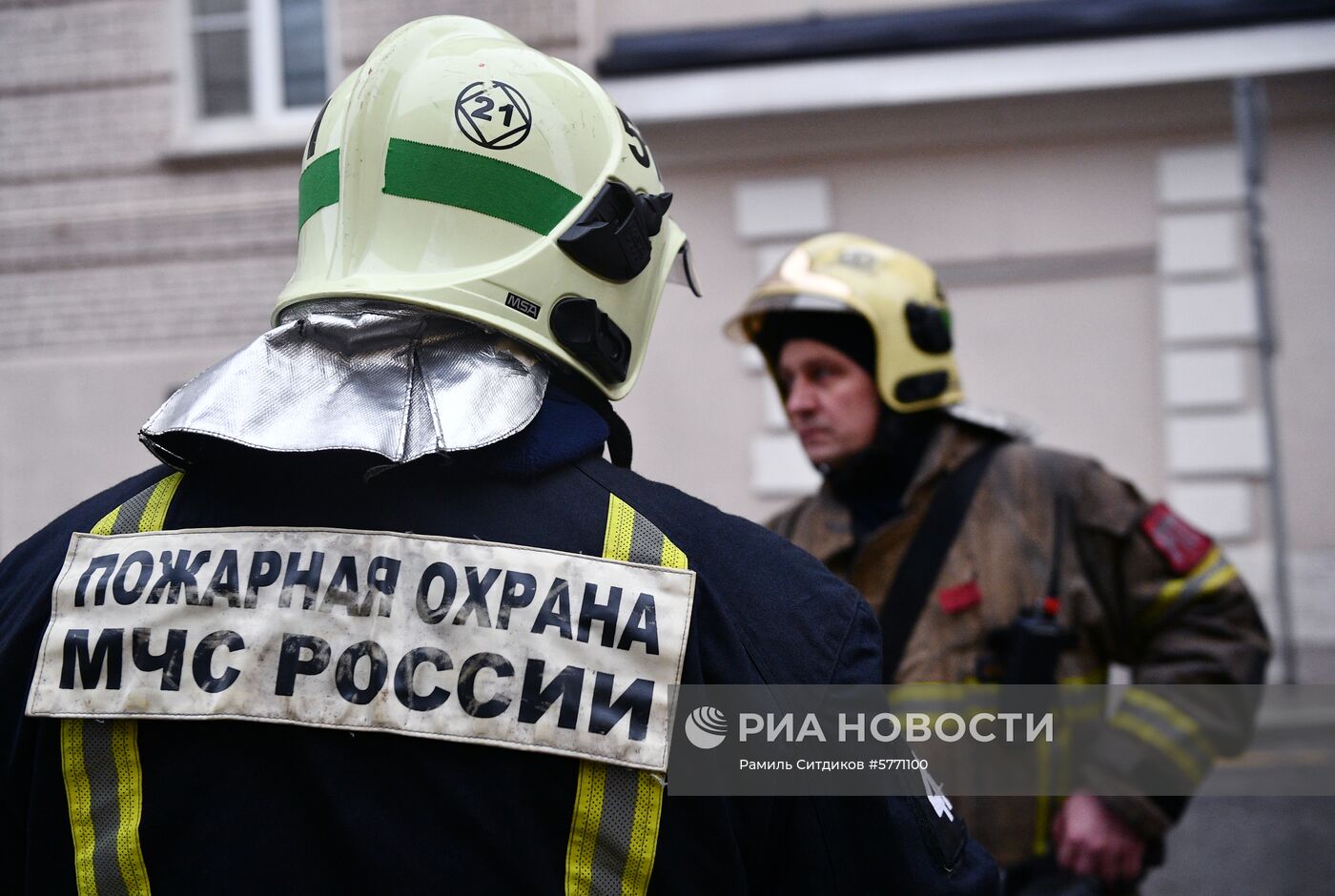 Пожар в жилом доме в центре Москвы