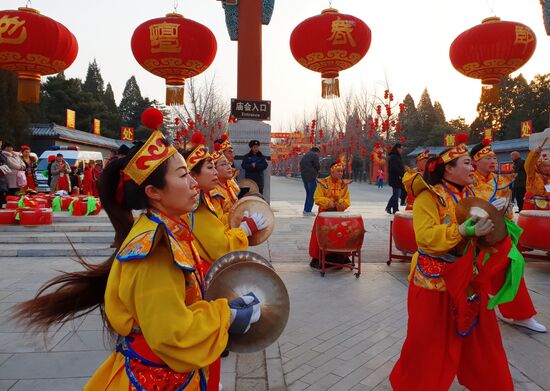 Жители Китая встретили год Земляной свиньи