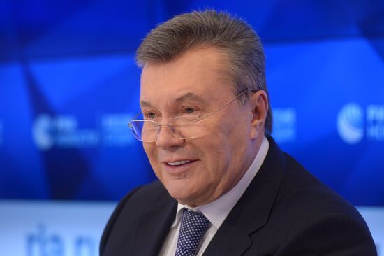 Пресс-конференция экс-президента Украины В. Януковича