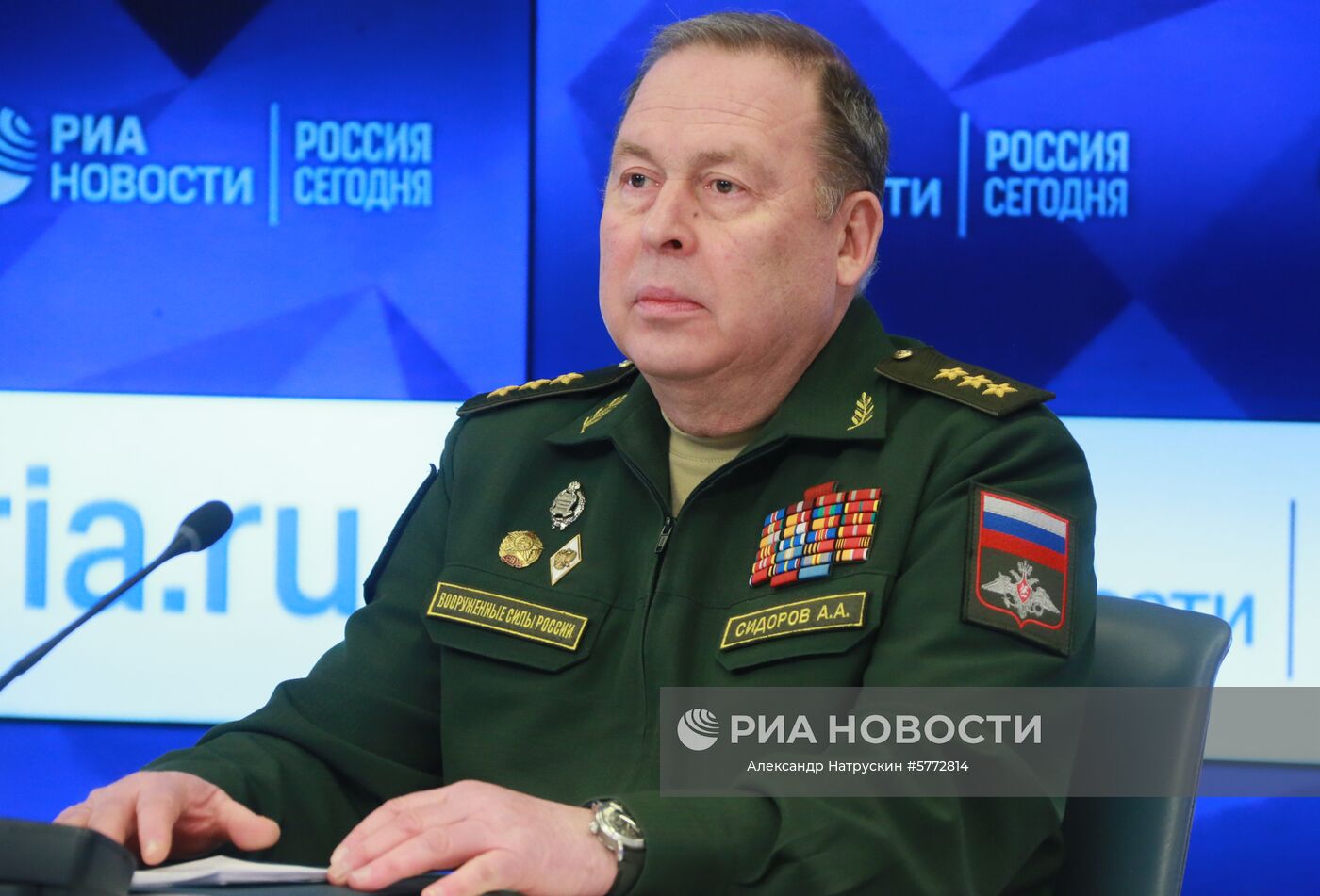 Брифинг начальника Объединенного штаба ОДКБ А. Сидорова