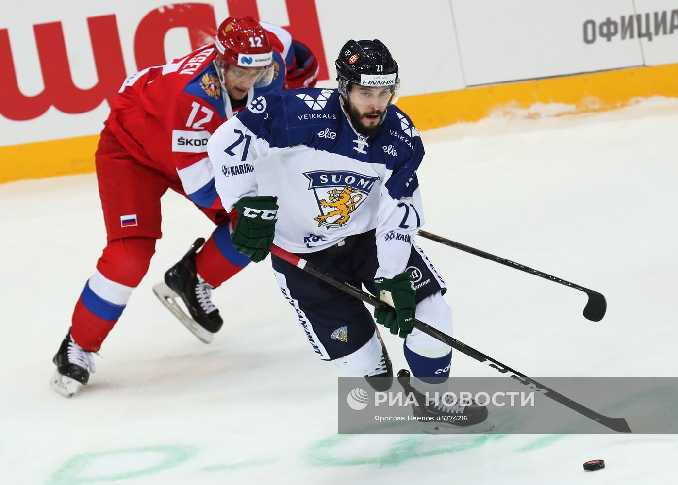 Хоккей. Еврохоккейтур. Матч Россия - Финляндия