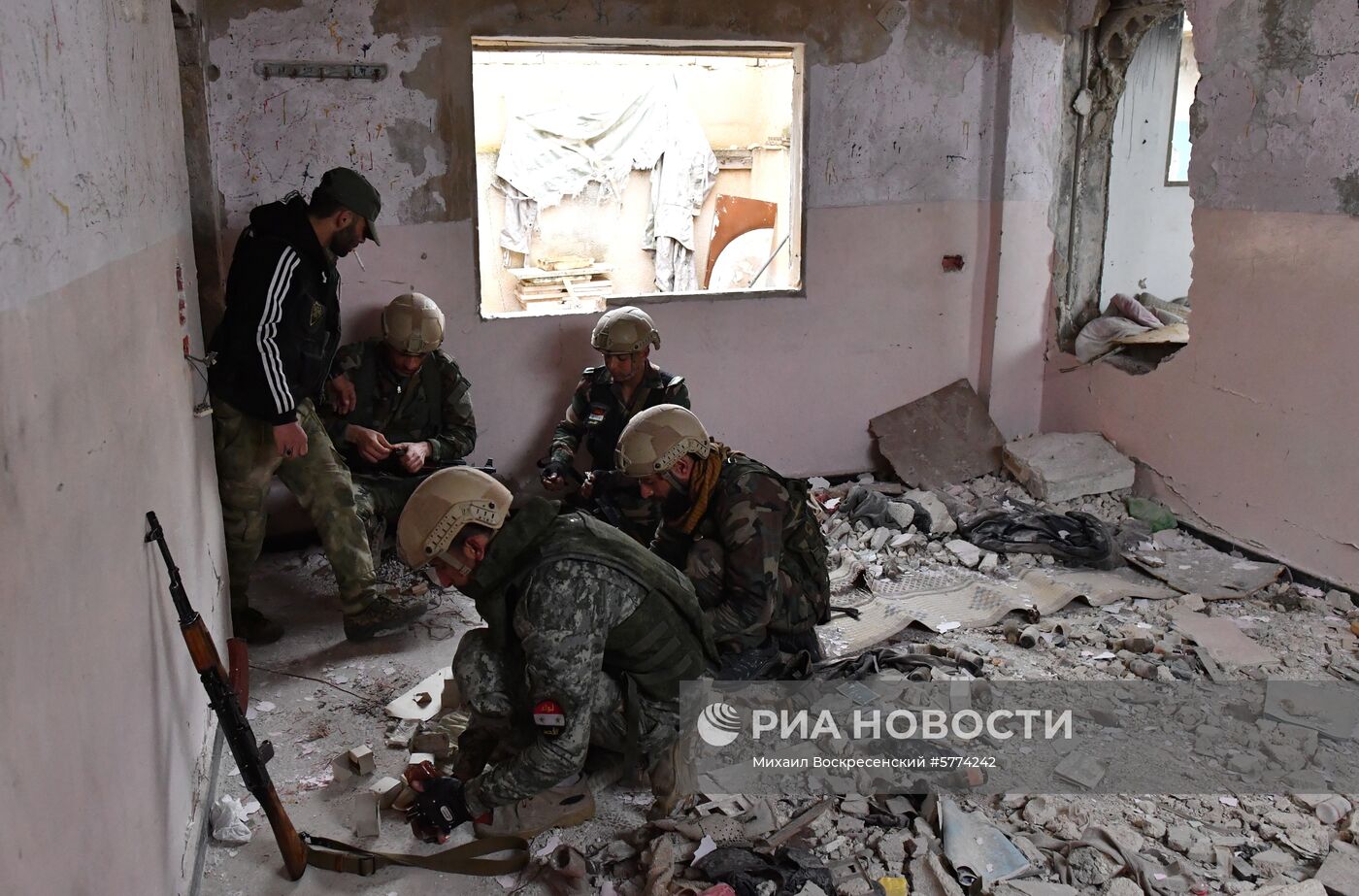 Подготовка сирийских военнослужащих российскими военными специалистами