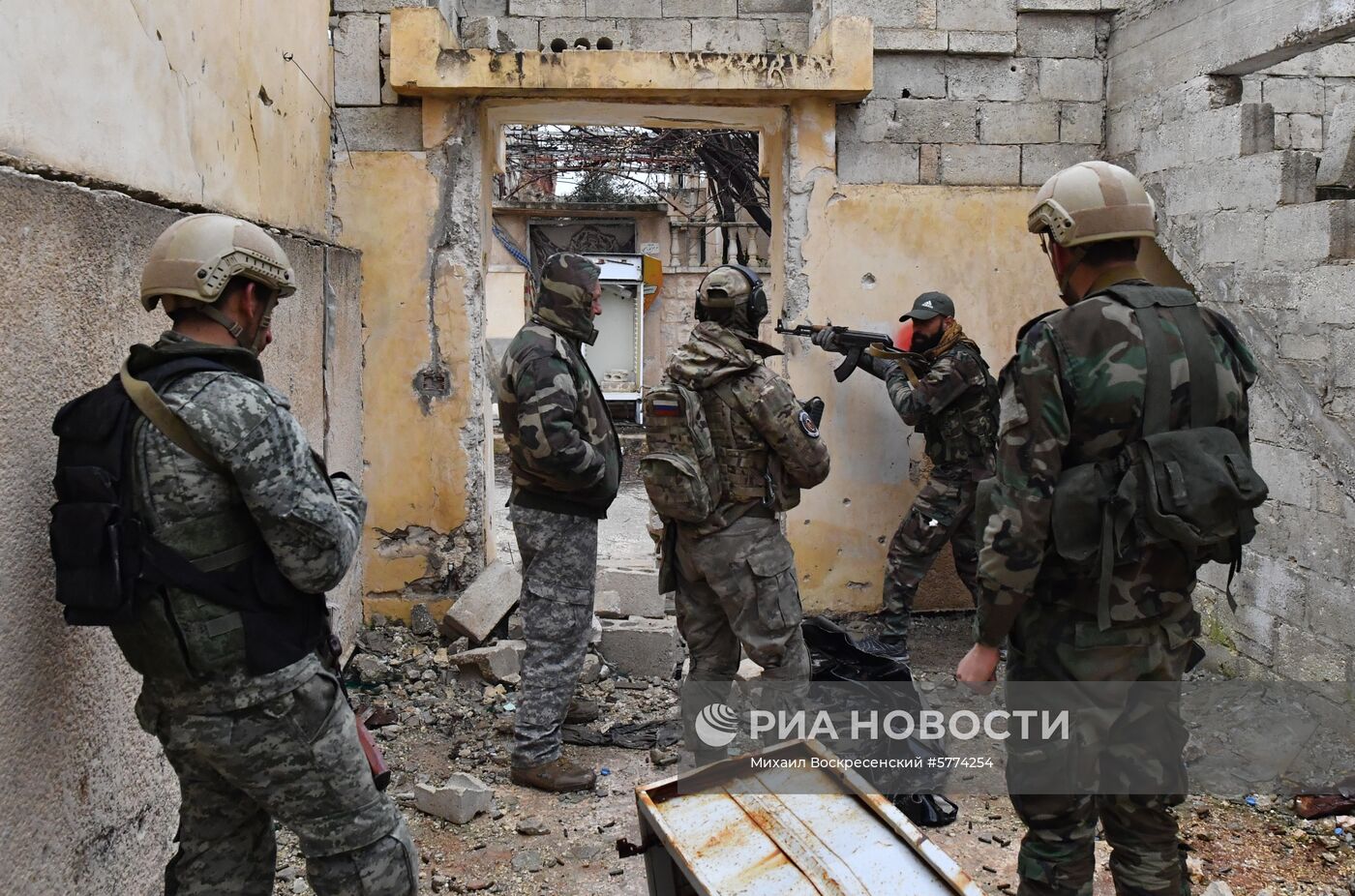 Подготовка сирийских военнослужащих российскими военными специалистами