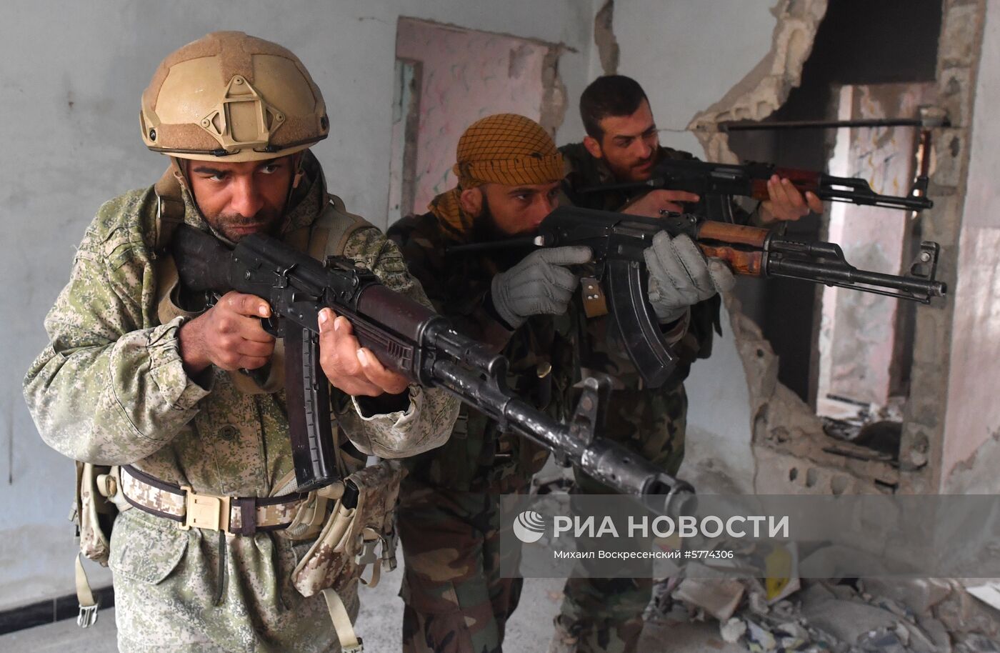 Подготовка сирийских военнослужащих российскими военными специалистами