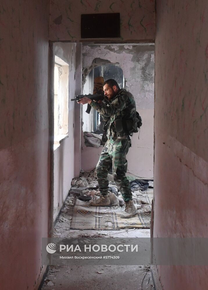 Подготовка сирийских военнослужащих российскими военными специалистами