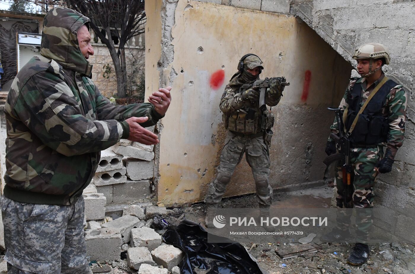 Подготовка сирийских военнослужащих российскими военными специалистами