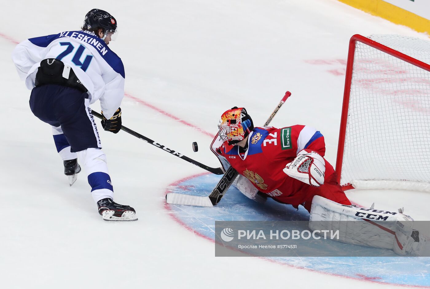 Хоккей. Еврохоккейтур. Матч Россия - Финляндия