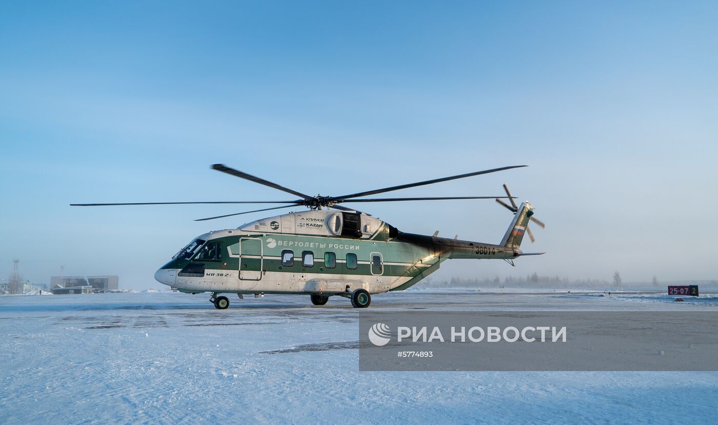 Испытания вертолета Ми-38 в экстремальный мороз
