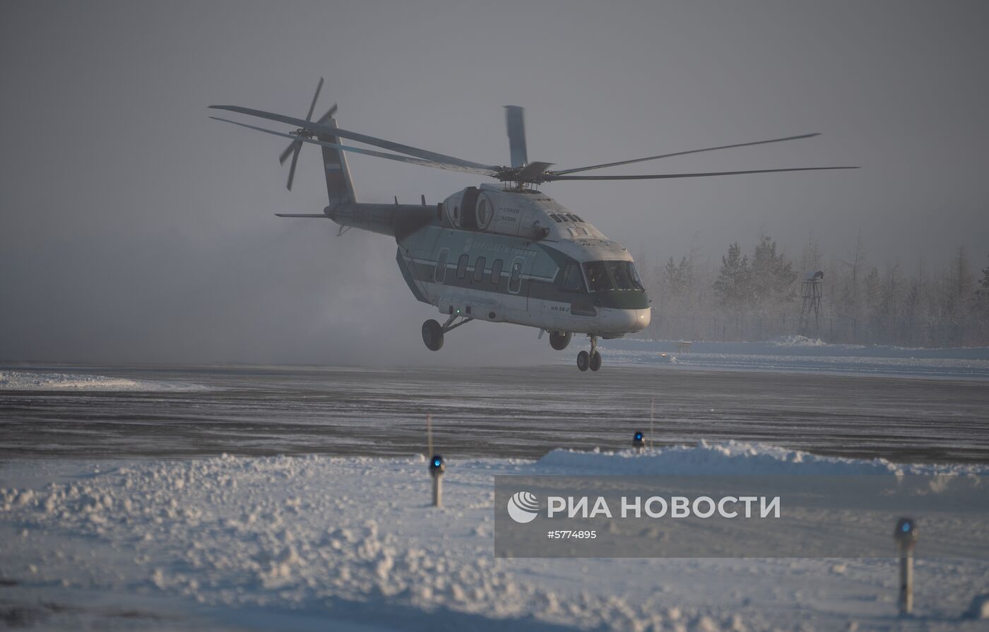 Испытания вертолета Ми-38 в экстремальный мороз