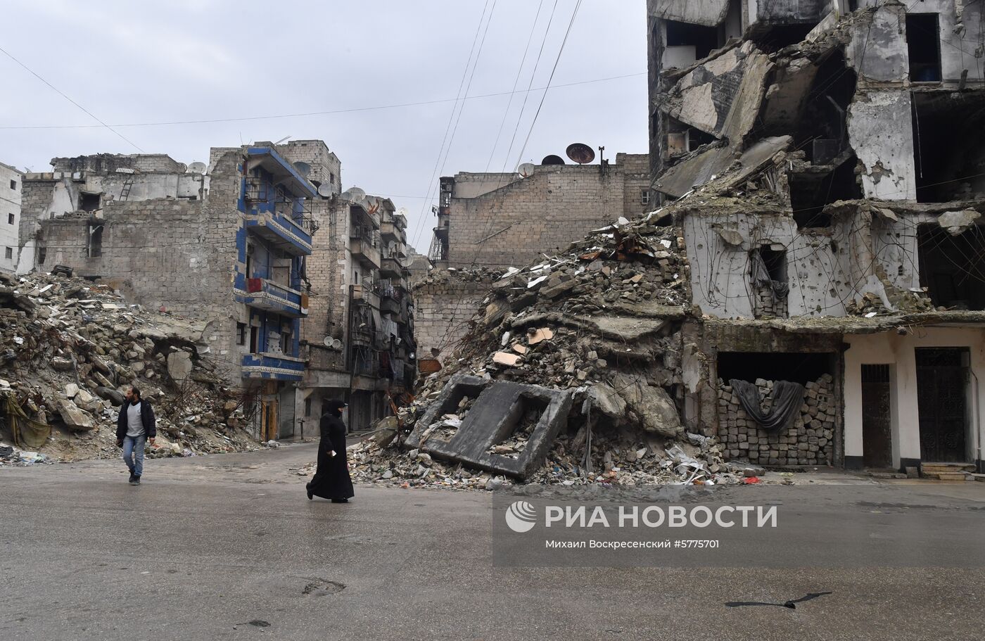 Жизнь в разрушенных районах сирийского Алеппо