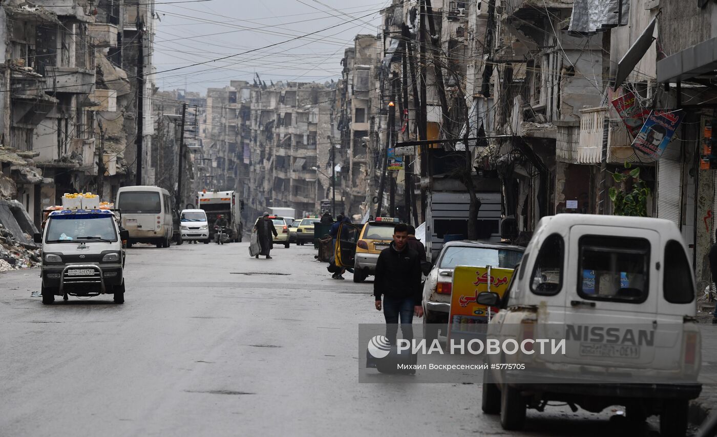 Жизнь в разрушенных районах сирийского Алеппо