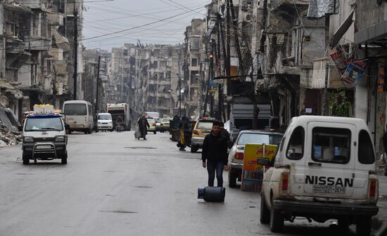 Жизнь в разрушенных районах сирийского Алеппо
