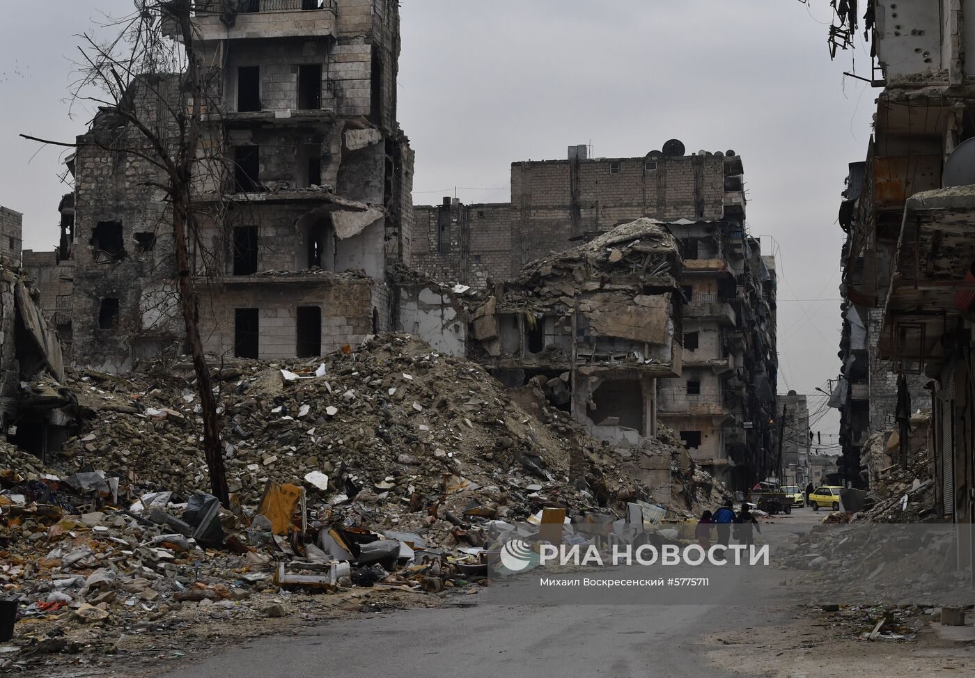 Жизнь в разрушенных районах сирийского Алеппо