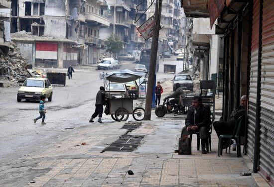 Жизнь в разрушенных районах сирийского Алеппо