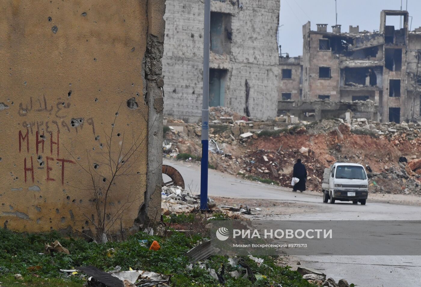 Жизнь в разрушенных районах сирийского Алеппо