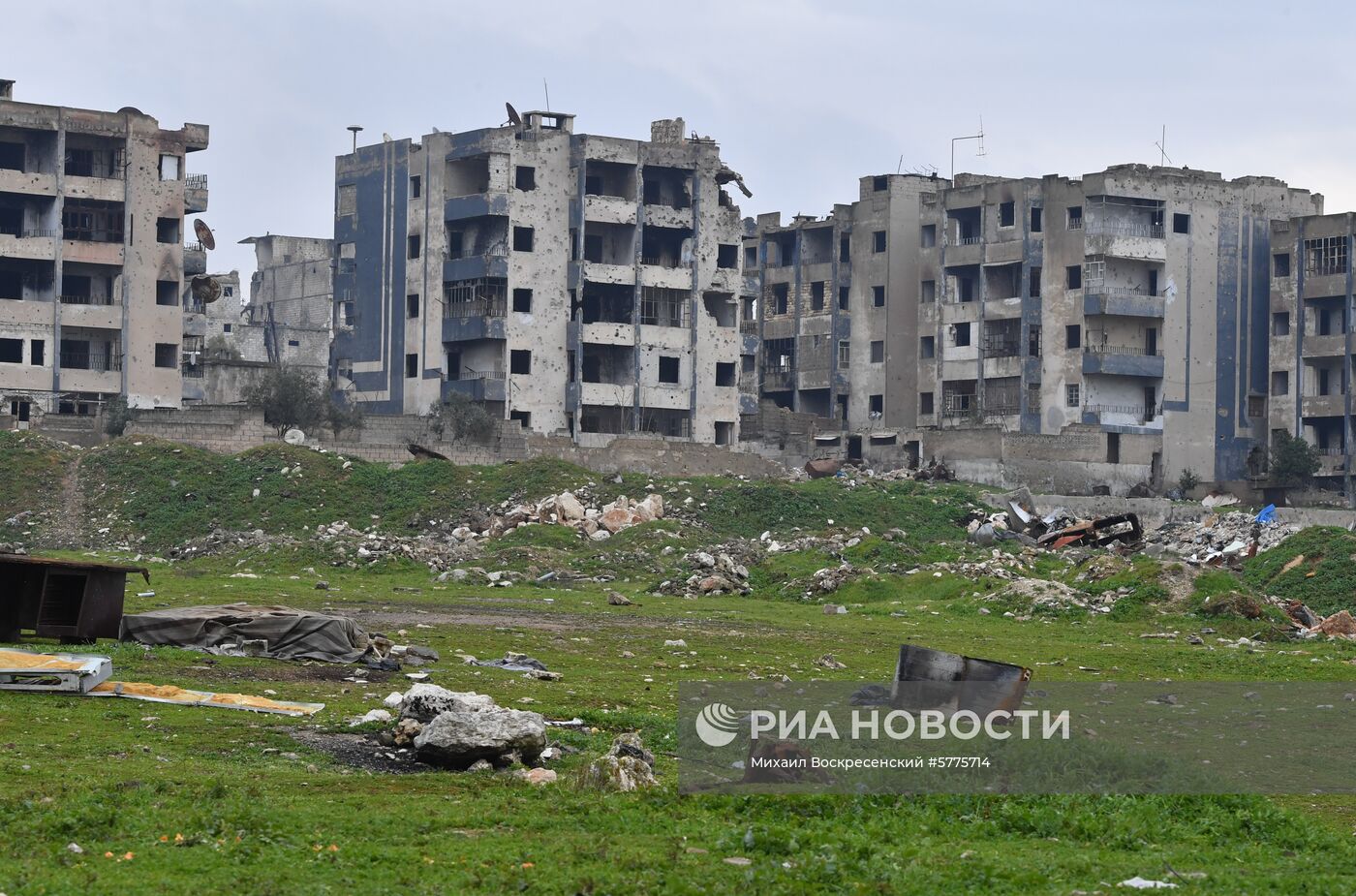 Жизнь в разрушенных районах сирийского Алеппо
