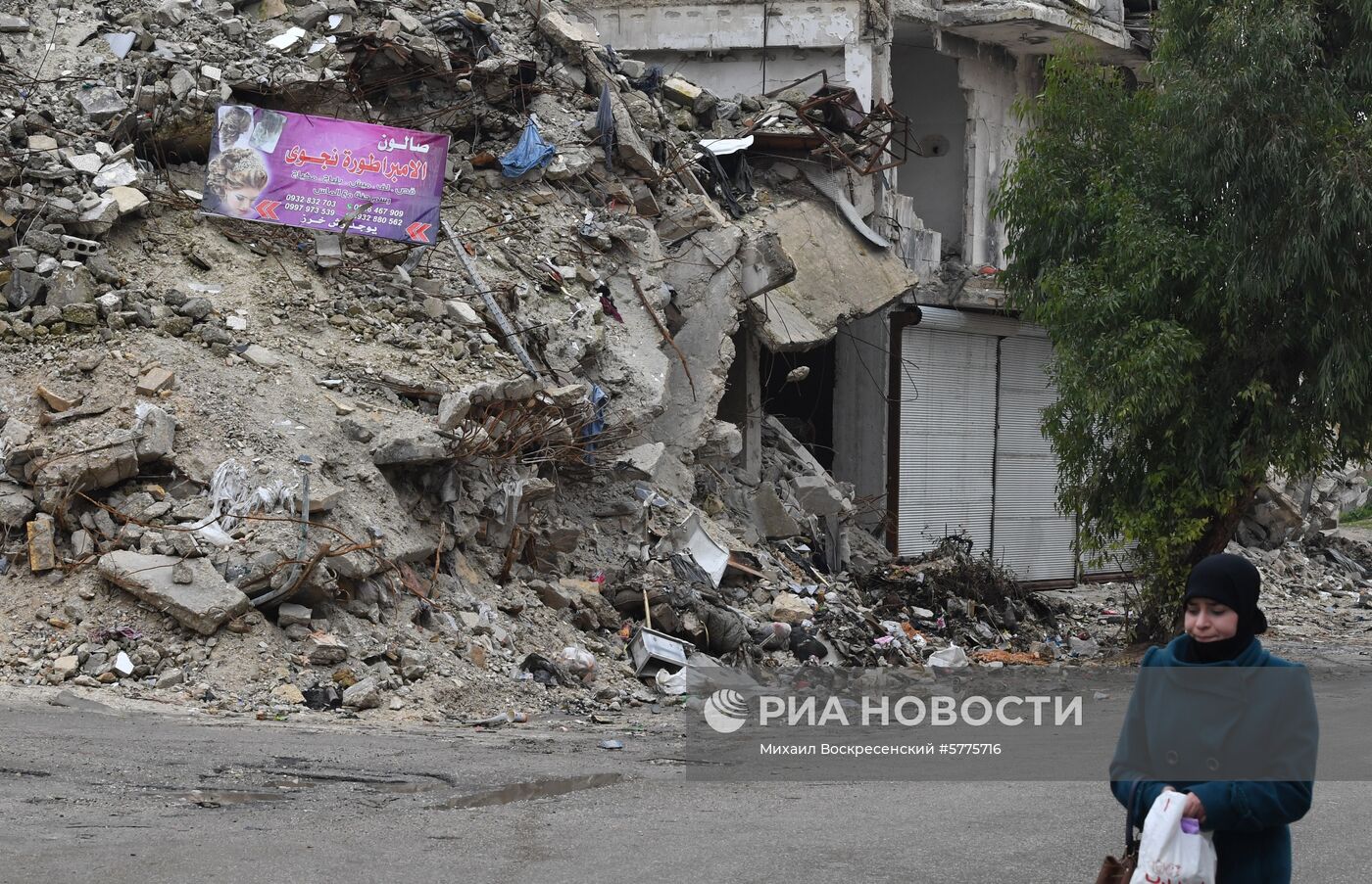 Жизнь в разрушенных районах сирийского Алеппо