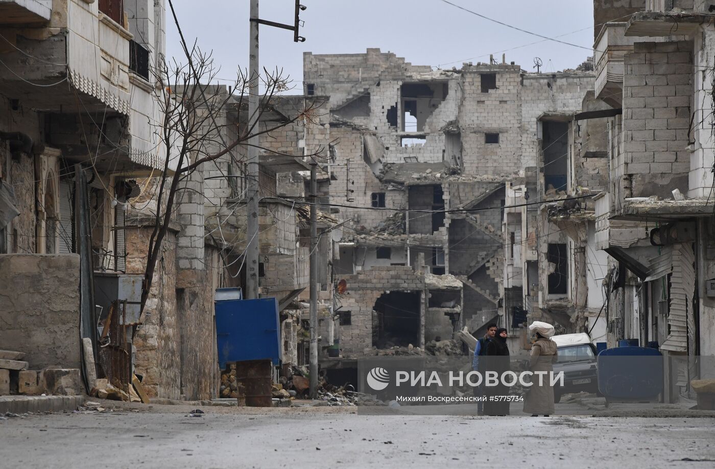 Жизнь в разрушенных районах сирийского Алеппо