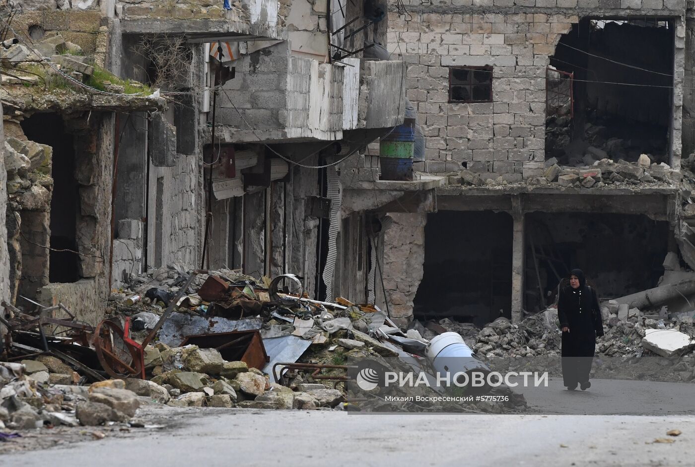 Жизнь в разрушенных районах сирийского Алеппо