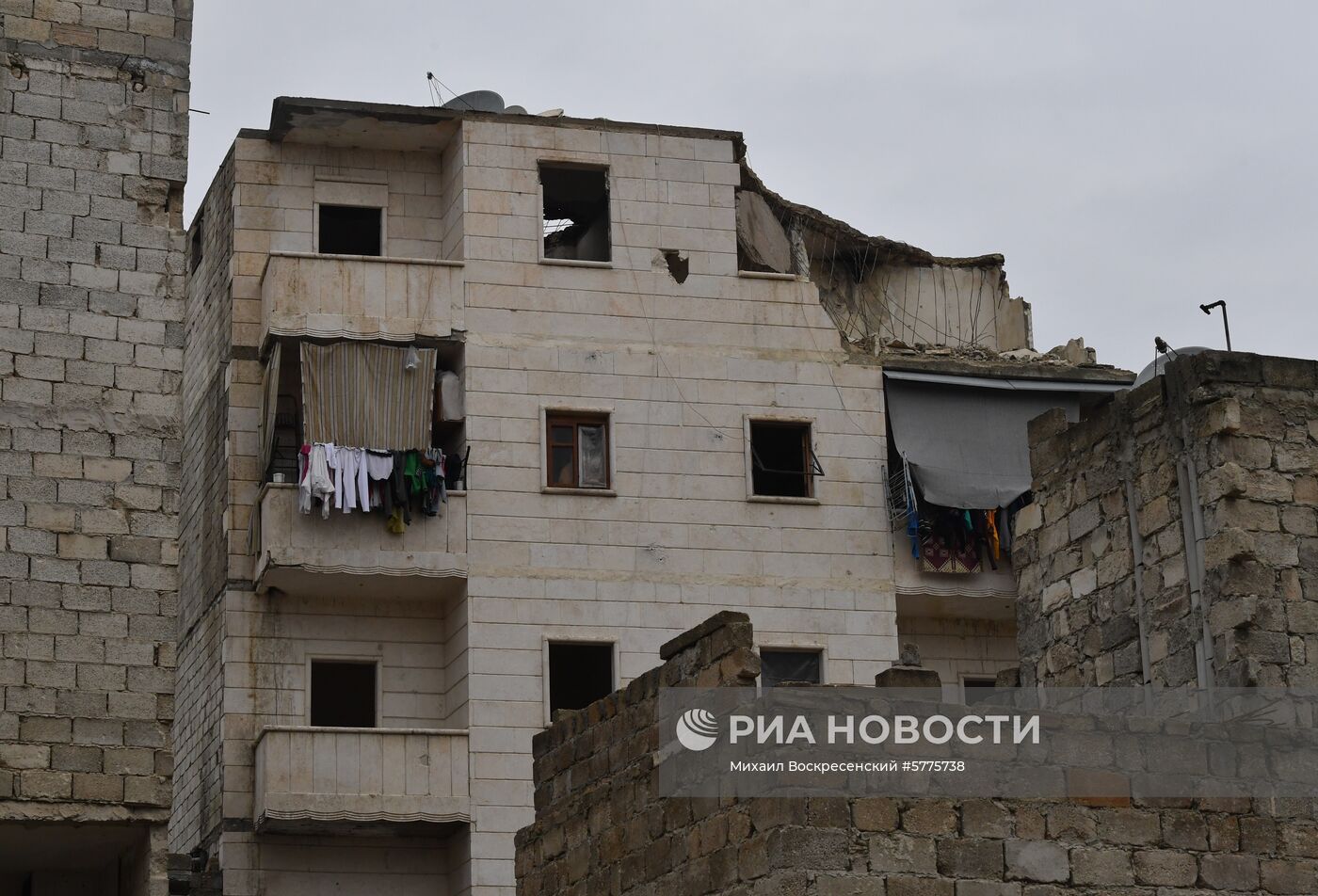 Жизнь в разрушенных районах сирийского Алеппо