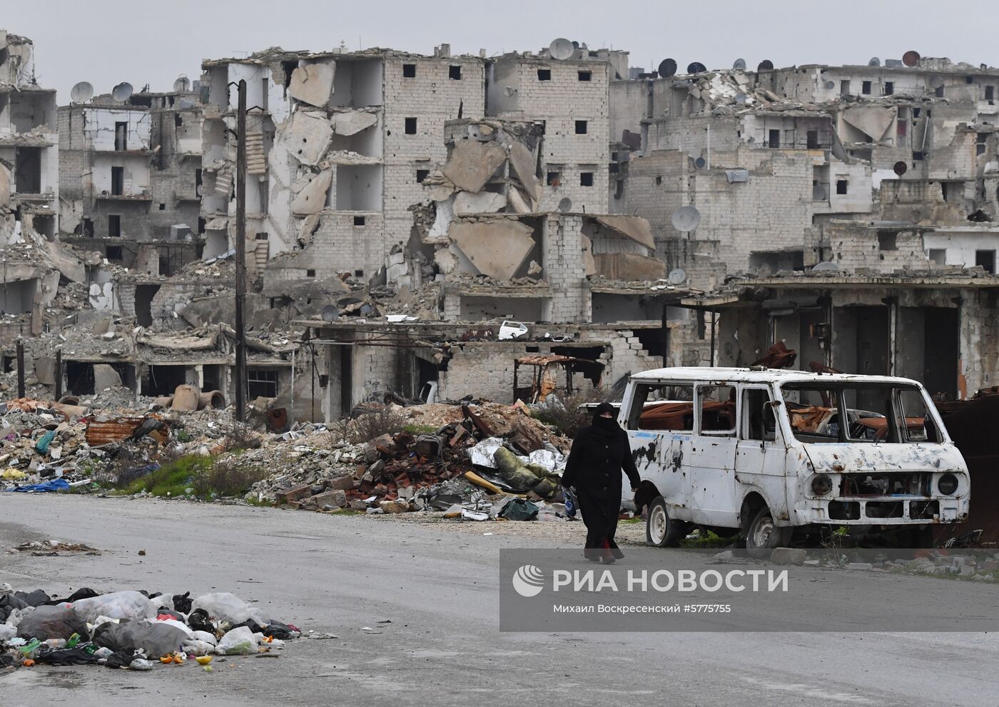 Жизнь в разрушенных районах сирийского Алеппо
